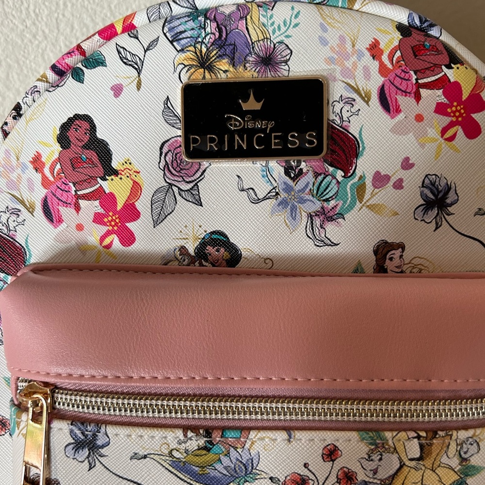 NWT Disney Princess Mini Backpack with Front Pocket - Picture 2 of 8